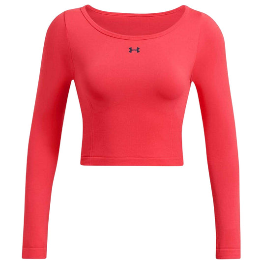 Red - Front - Under Armour Womens-Ladies Seamless Training Top