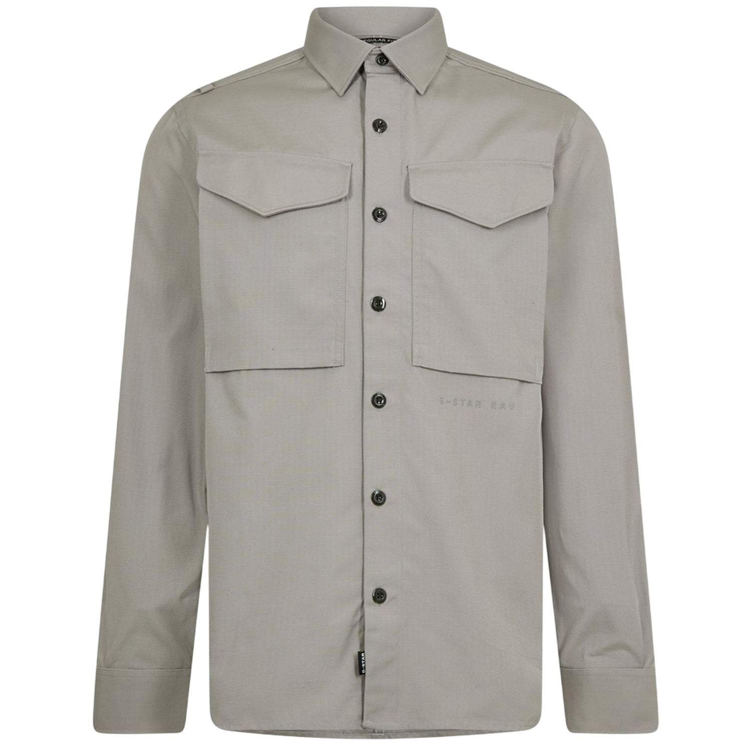 Elephant - Front - G-Star Mens Cargo Logo Long-Sleeved Shirt