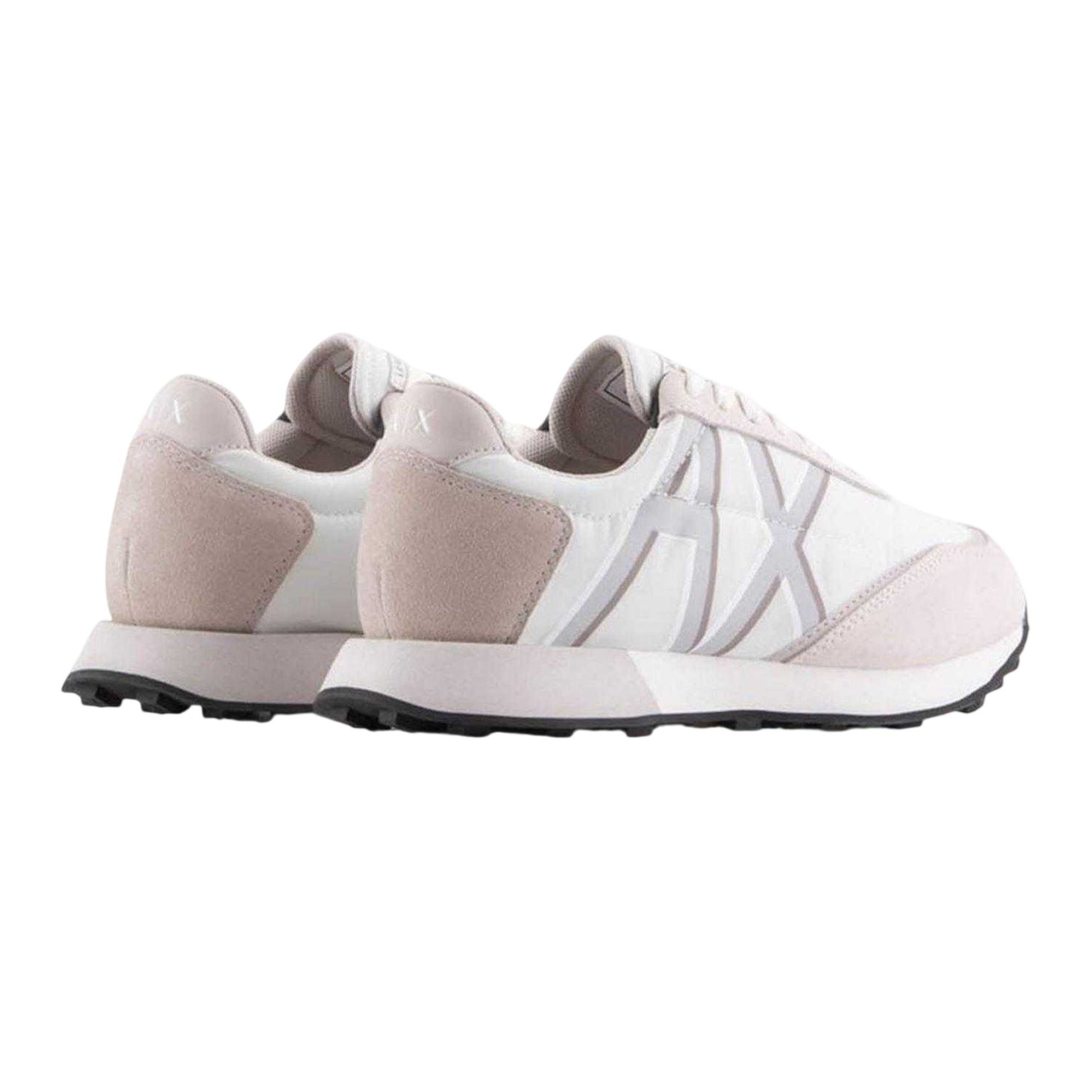 Off White - Back - Armani Exchange Womens-Ladies Lace Up Trainers