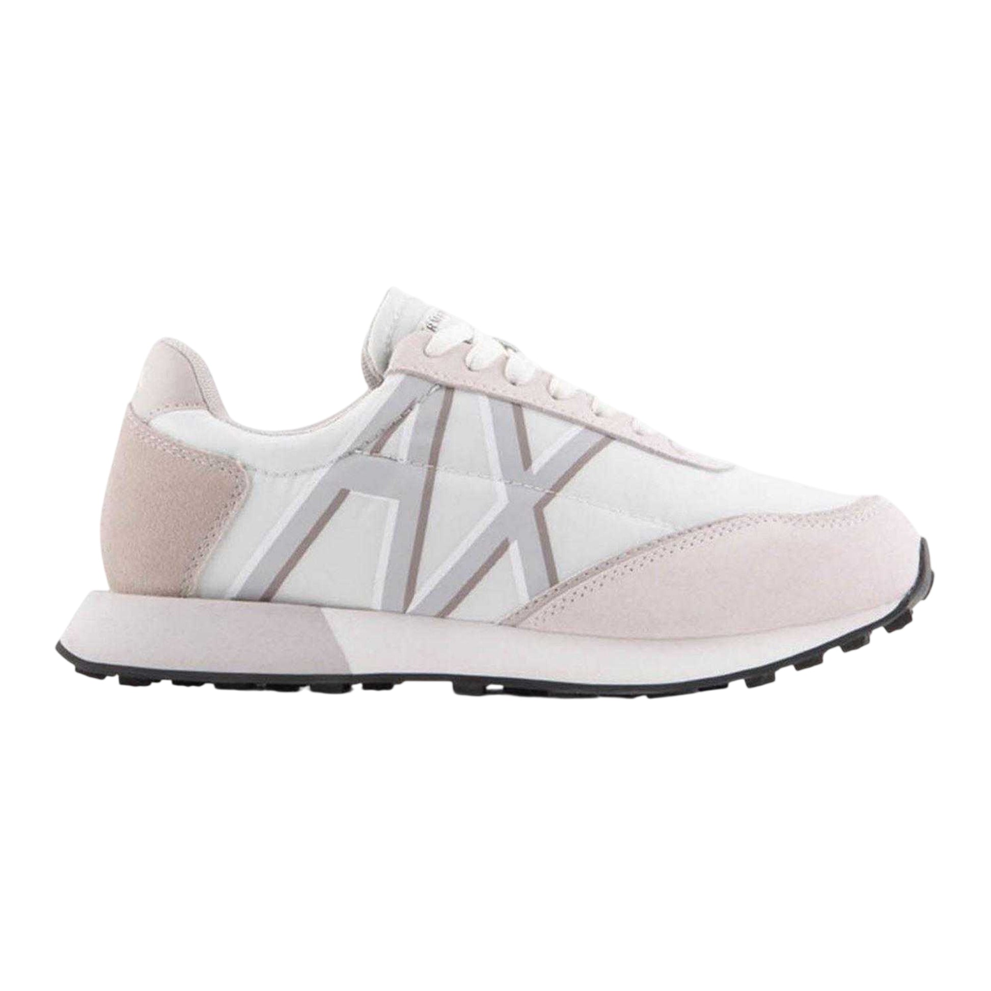 Off White - Front - Armani Exchange Womens-Ladies Lace Up Trainers