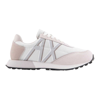 Off White - Front - Armani Exchange Womens-Ladies Lace Up Trainers