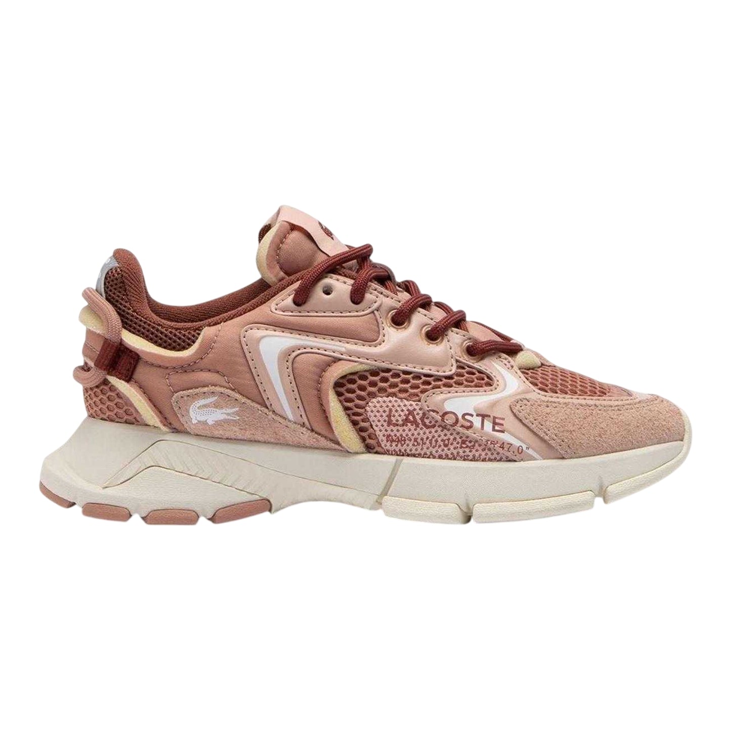 Pink - Front - Lacoste Womens-Ladies L003 Neo Multi Textured Trainers