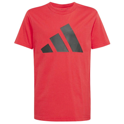 Red - Back - Adidas Childrens-Kids Essentials Logo T-Shirt & Shorts Set
