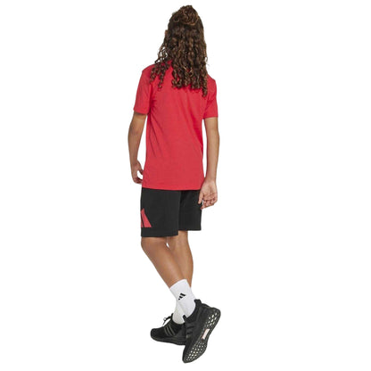 Red - Pack Shot - Adidas Childrens-Kids Essentials Logo T-Shirt & Shorts Set