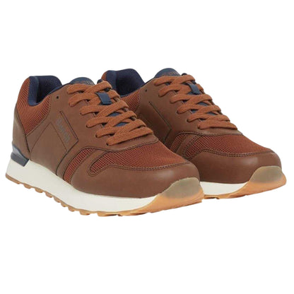 Tan - Side - Bench Mens Valence Lace Up Trainers