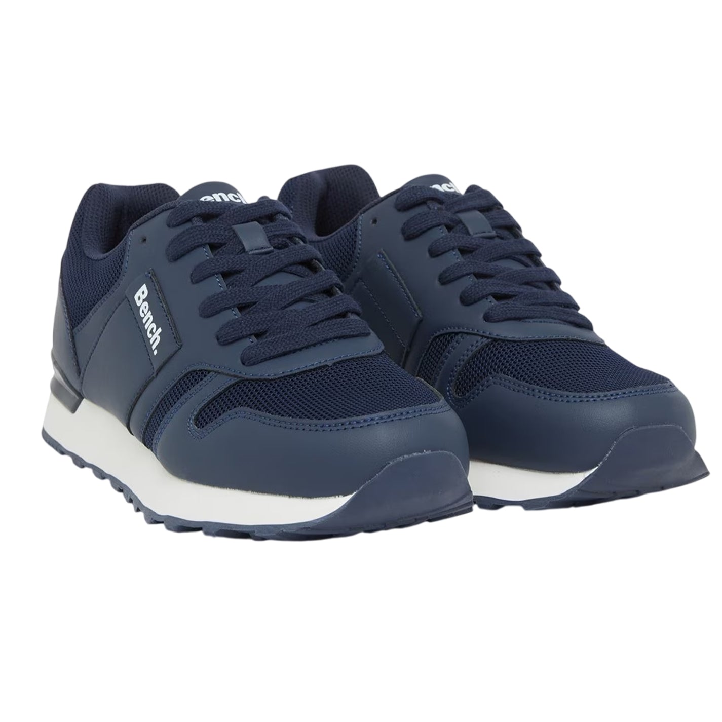 Navy - Side - Bench Mens Valence Lace Up Trainers