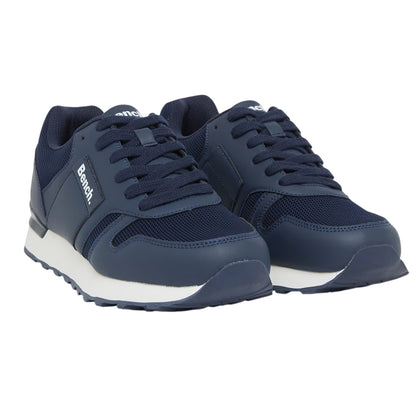 Navy - Side - Bench Mens Valence Lace Up Trainers
