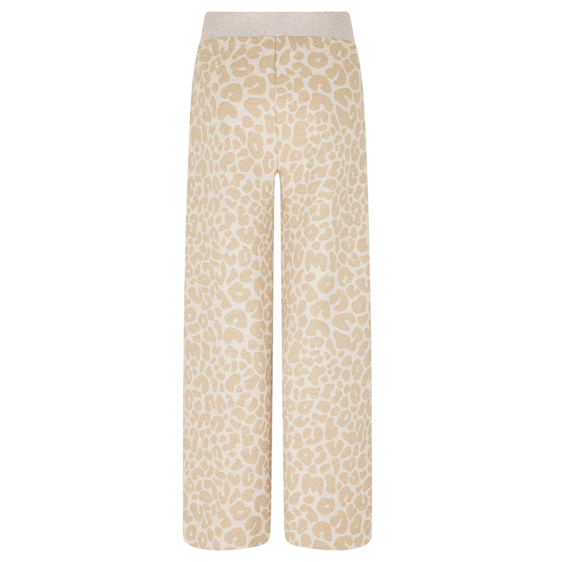 White - Back - Boss Womens-Ladies Leopard Print Wide Leg Lounge Pants
