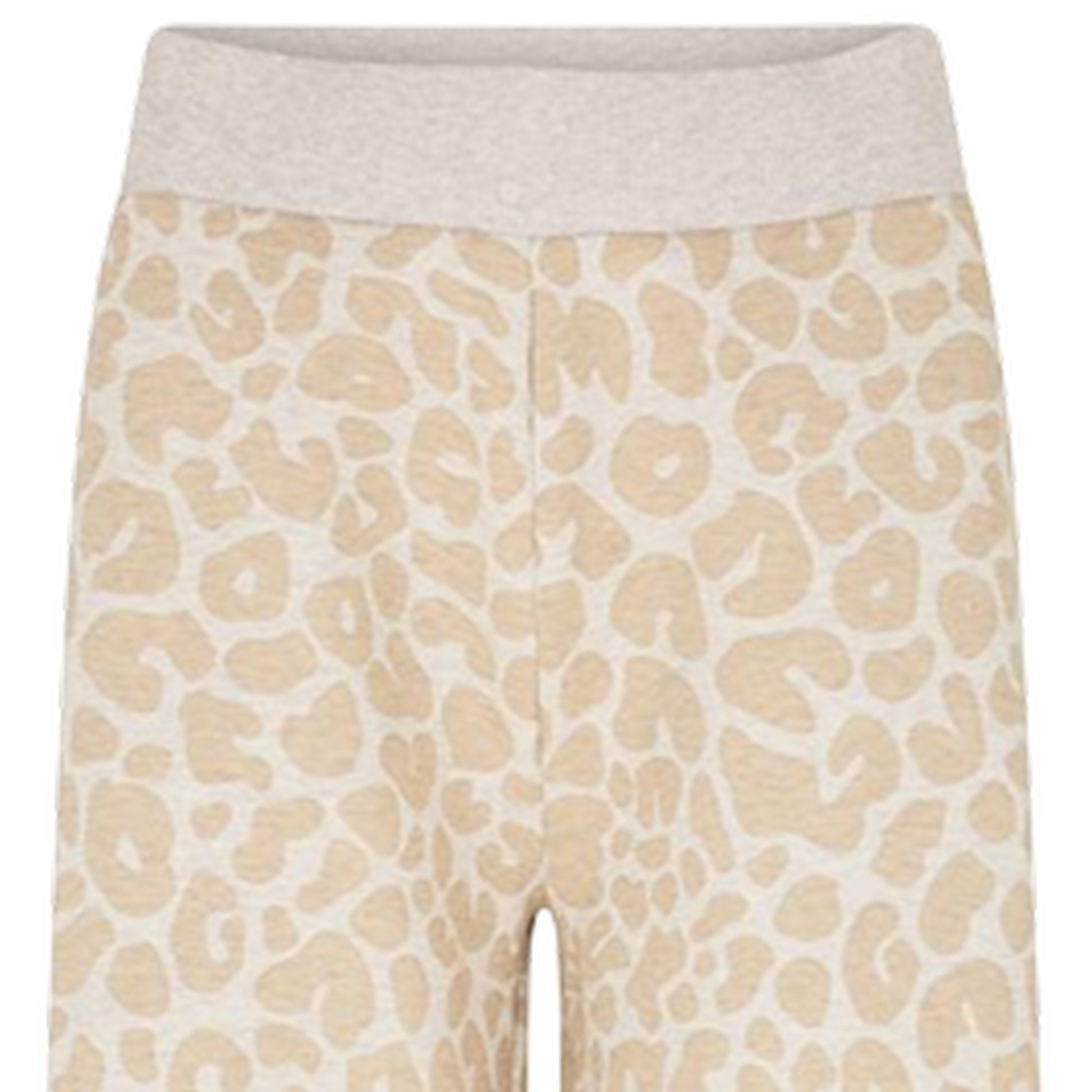 White - Side - Boss Womens-Ladies Leopard Print Wide Leg Lounge Pants