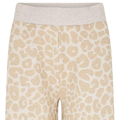 White - Side - Boss Womens-Ladies Leopard Print Wide Leg Lounge Pants