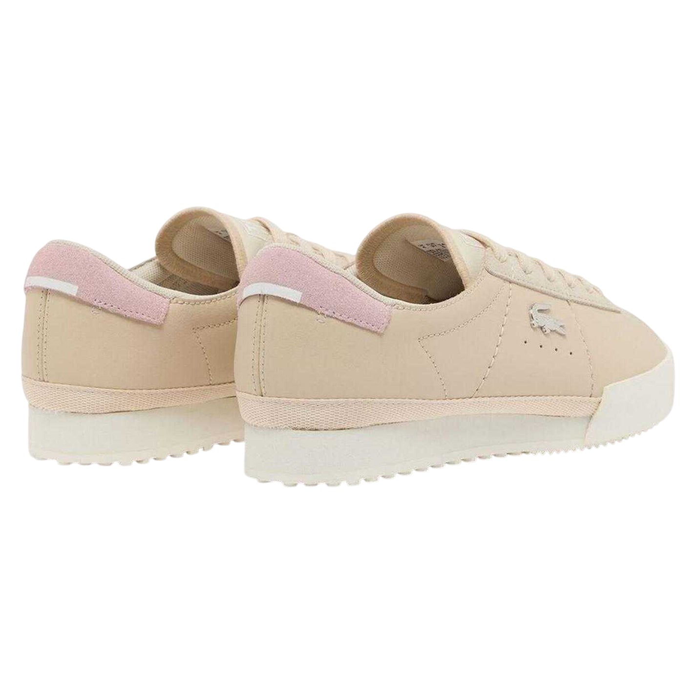 Off White - Back - Lacoste Womens-Ladies Logo Leather Trainers