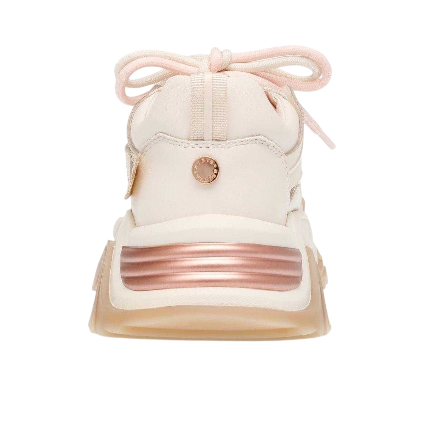 Cream-Rose Gold - Back - Steve Madden Womens-Ladies Kingdome Low Trainers