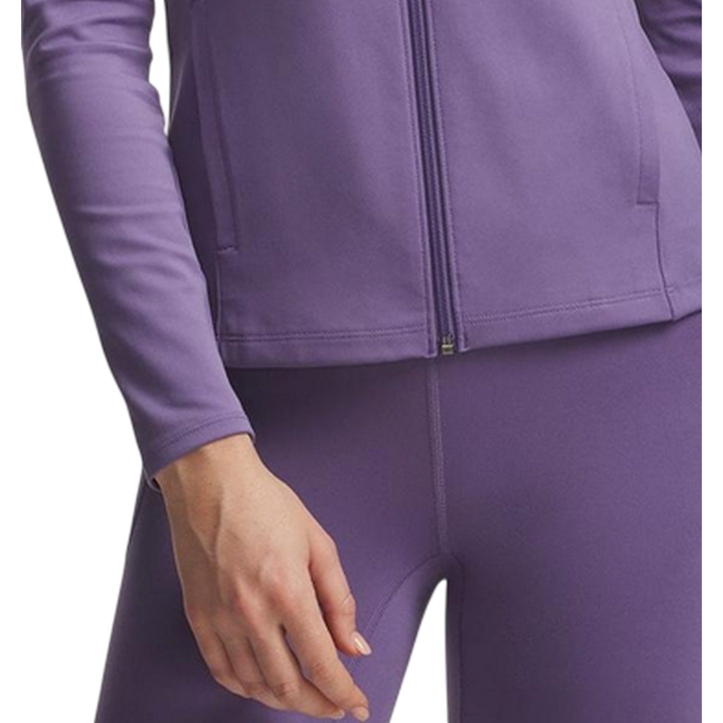 Purple-White - Side - Under Armour Womens-Ladies Moisture Wicking Jacket