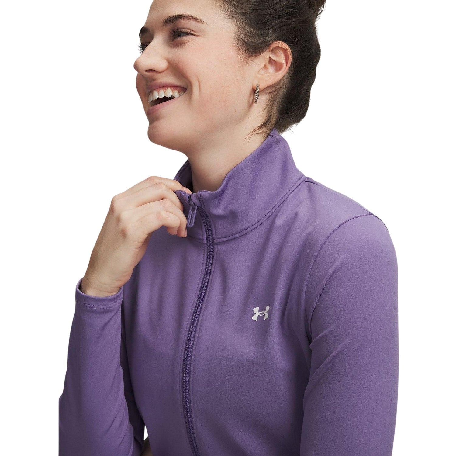 Purple-White - Lifestyle - Under Armour Womens-Ladies Moisture Wicking Jacket