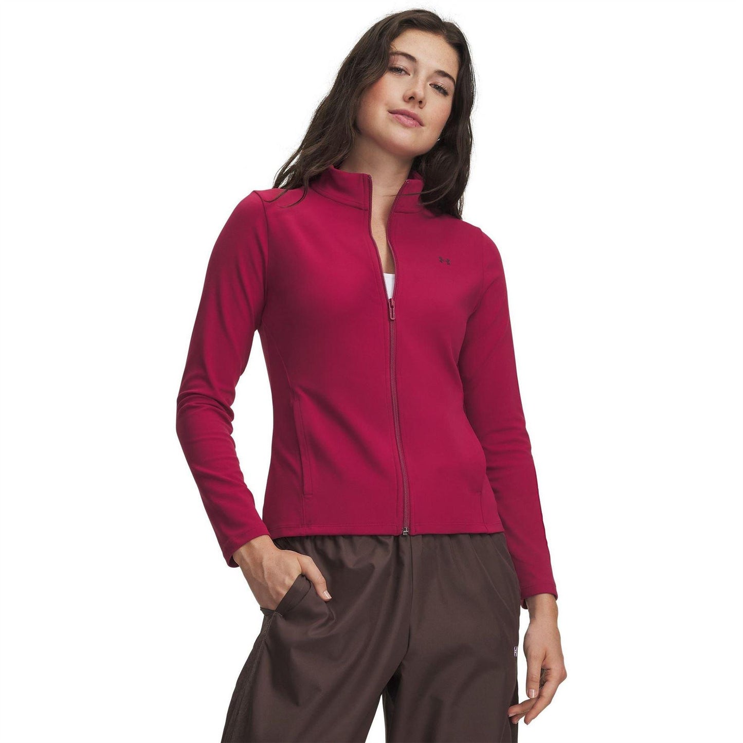 Claret - Front - Under Armour Womens-Ladies Moisture Wicking Jacket