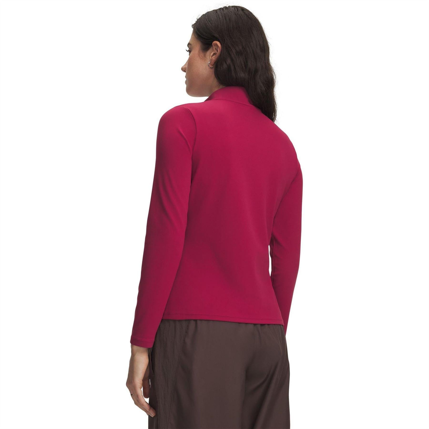 Claret - Back - Under Armour Womens-Ladies Moisture Wicking Jacket