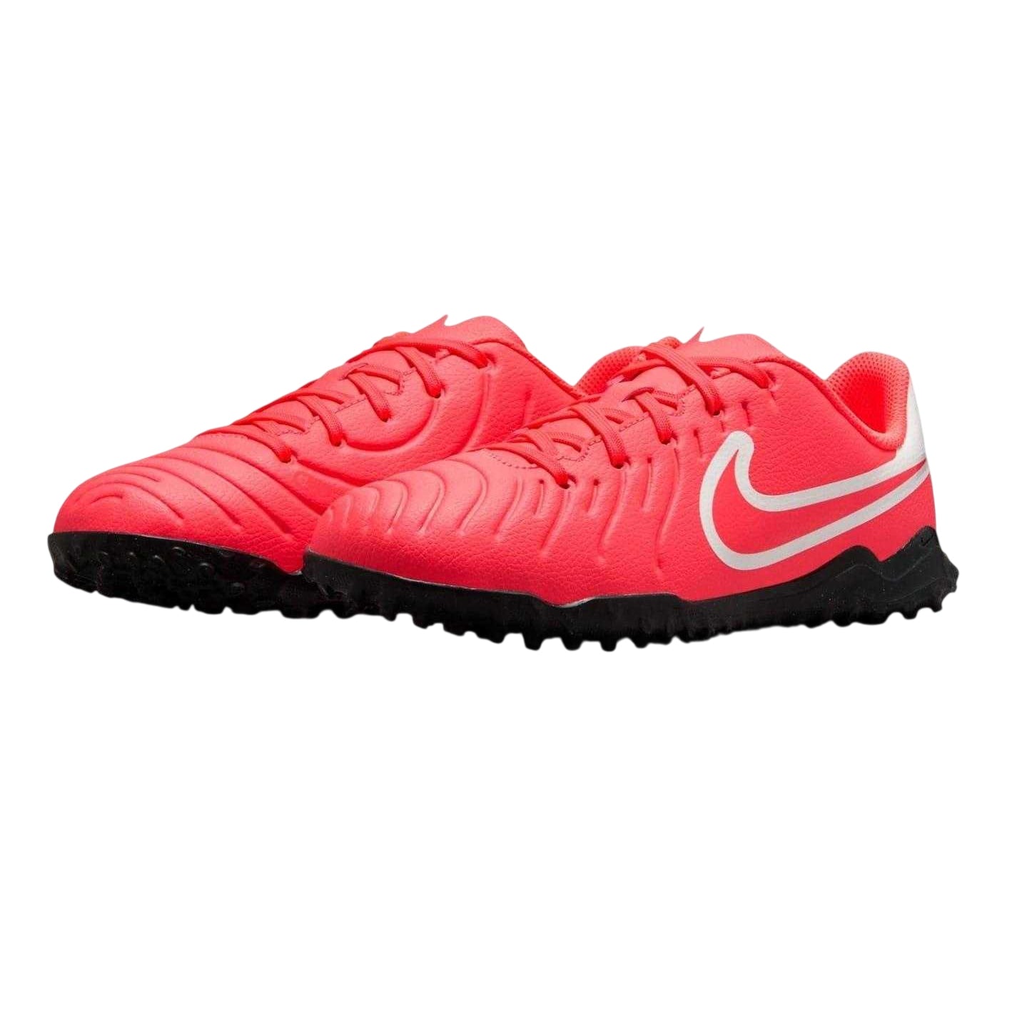 Red-White - Pack Shot - Nike Childrens-Kids Tiempo Legend 10 Astro Turf Trainers