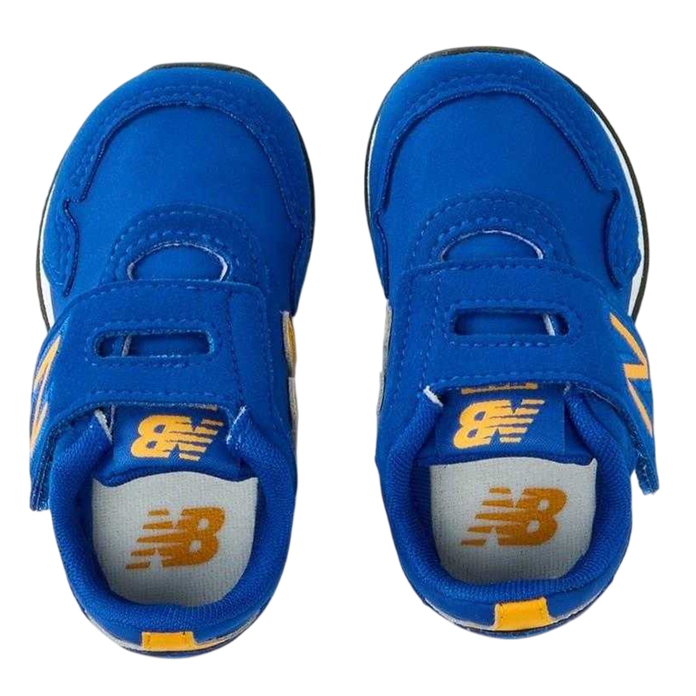 Royal Blue - Lifestyle - New Balance Childrens-Kids Logo Leather Hook and Loop Flat Shoes