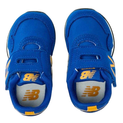 Royal Blue - Lifestyle - New Balance Childrens-Kids Logo Leather Hook and Loop Flat Shoes