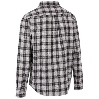 Black-White - Back - Trespass Mens Portlaw Checked Long-Sleeved Shirt