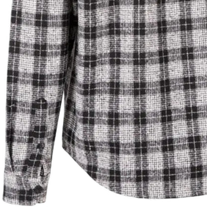 Black-White - Lifestyle - Trespass Mens Portlaw Checked Long-Sleeved Shirt