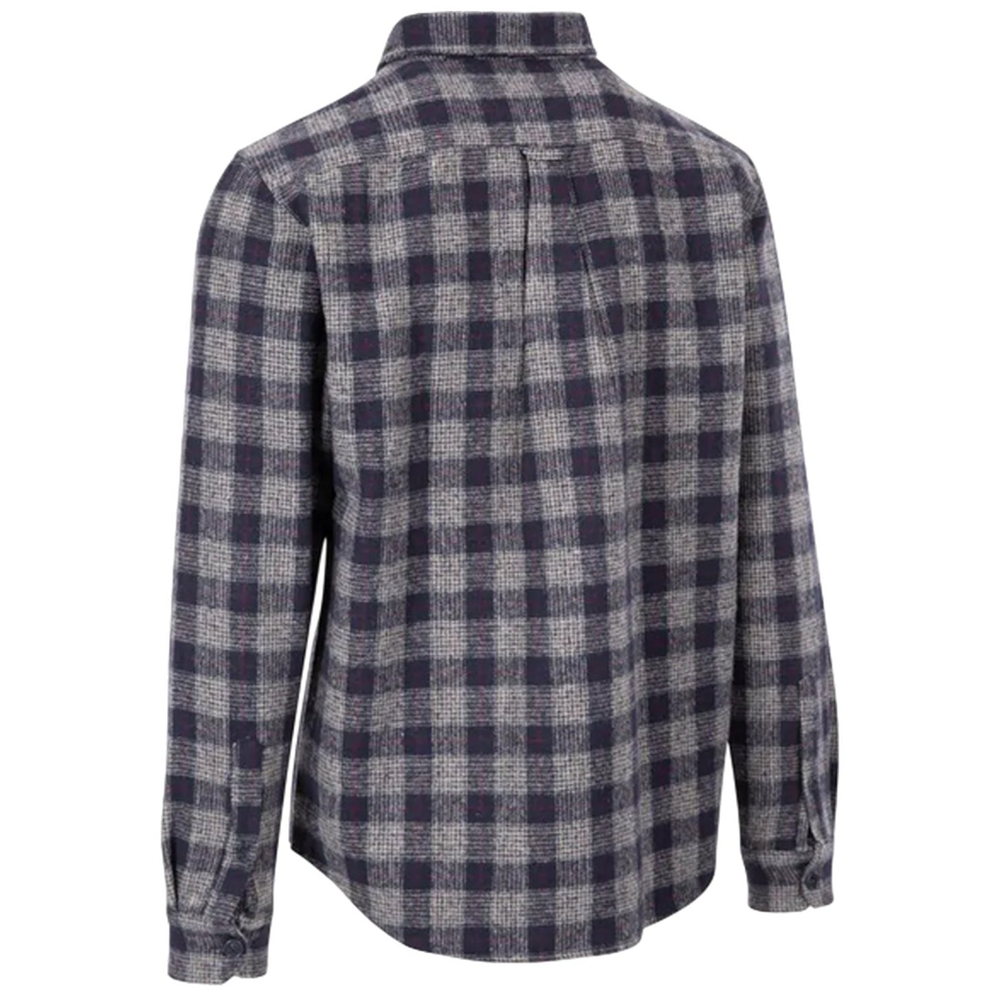Grey-Blue - Back - Trespass Mens Portlaw Checked Long-Sleeved Shirt