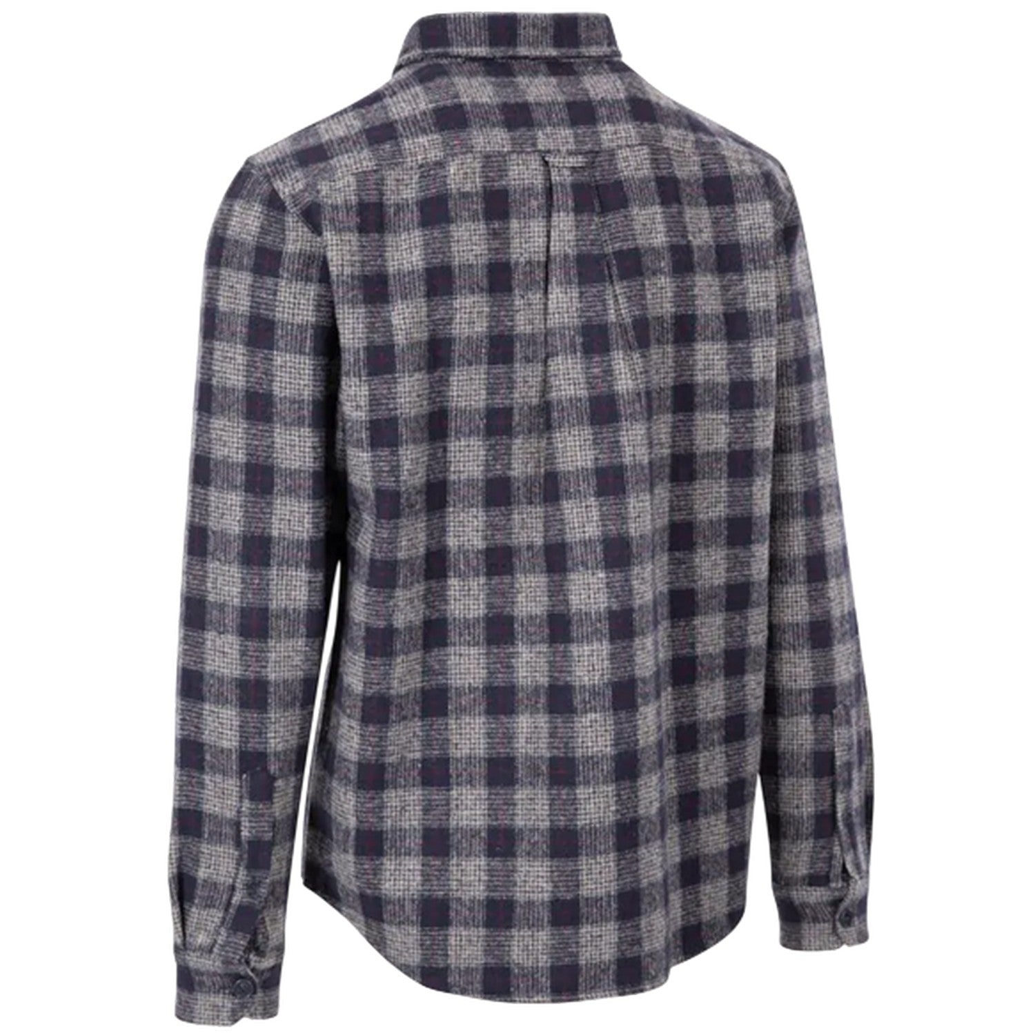 Grey-Blue - Back - Trespass Mens Portlaw Checked Long-Sleeved Shirt