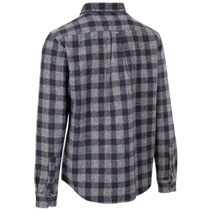 Grey-Blue - Back - Trespass Mens Portlaw Checked Long-Sleeved Shirt