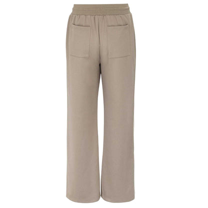 Light Brown - Back - USA Pro Womens-Ladies Side Stripe Tracksuit Bottoms