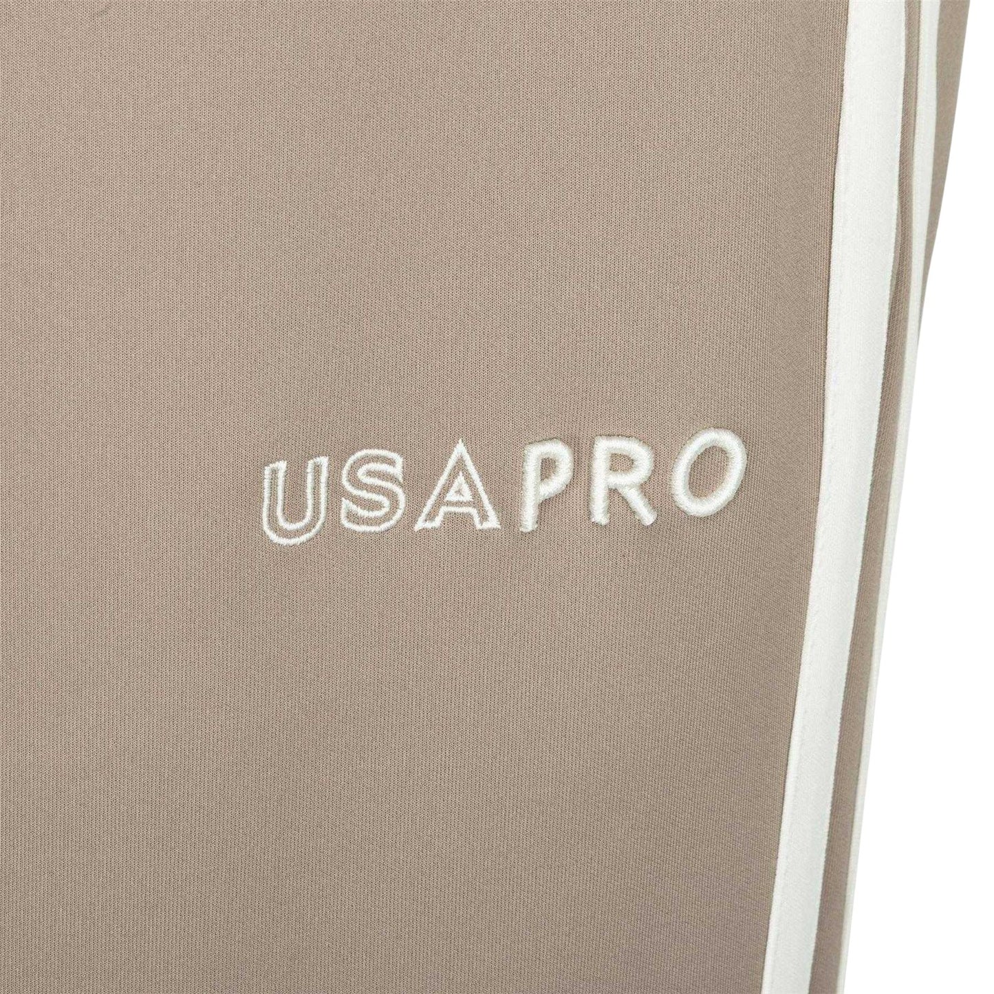 Light Brown - Lifestyle - USA Pro Womens-Ladies Side Stripe Tracksuit Bottoms