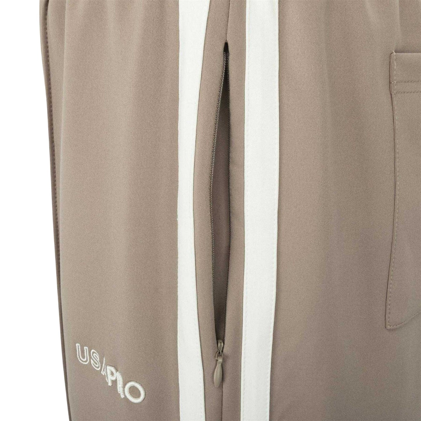 Light Brown - Pack Shot - USA Pro Womens-Ladies Side Stripe Tracksuit Bottoms