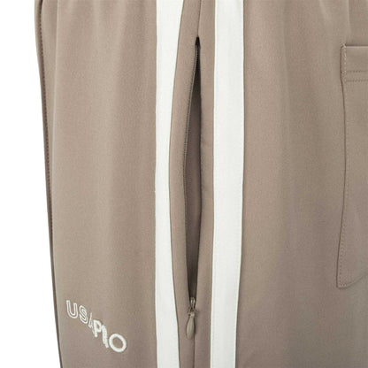 Light Brown - Pack Shot - USA Pro Womens-Ladies Side Stripe Tracksuit Bottoms