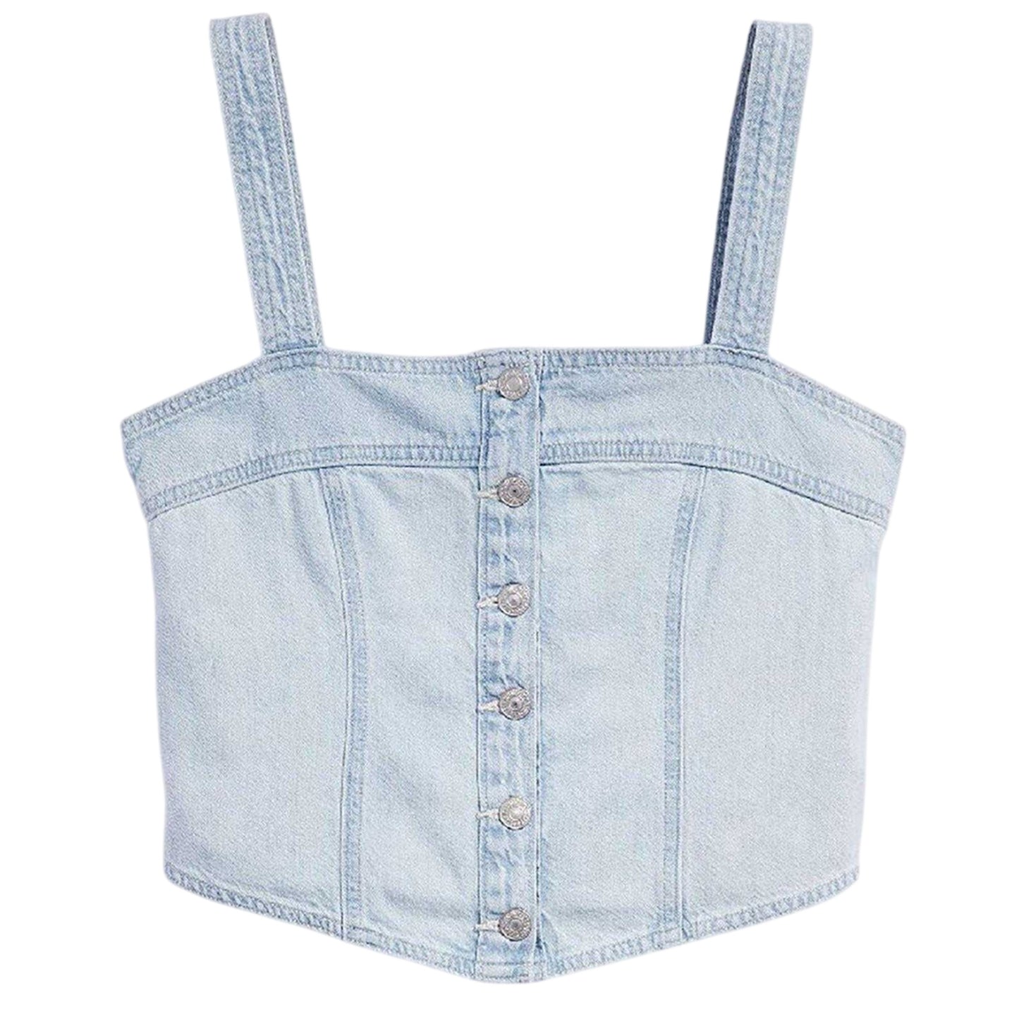 Light Blue - Front - Levis Womens-Ladies Drea Cool Poole 2 Woven Tank Top