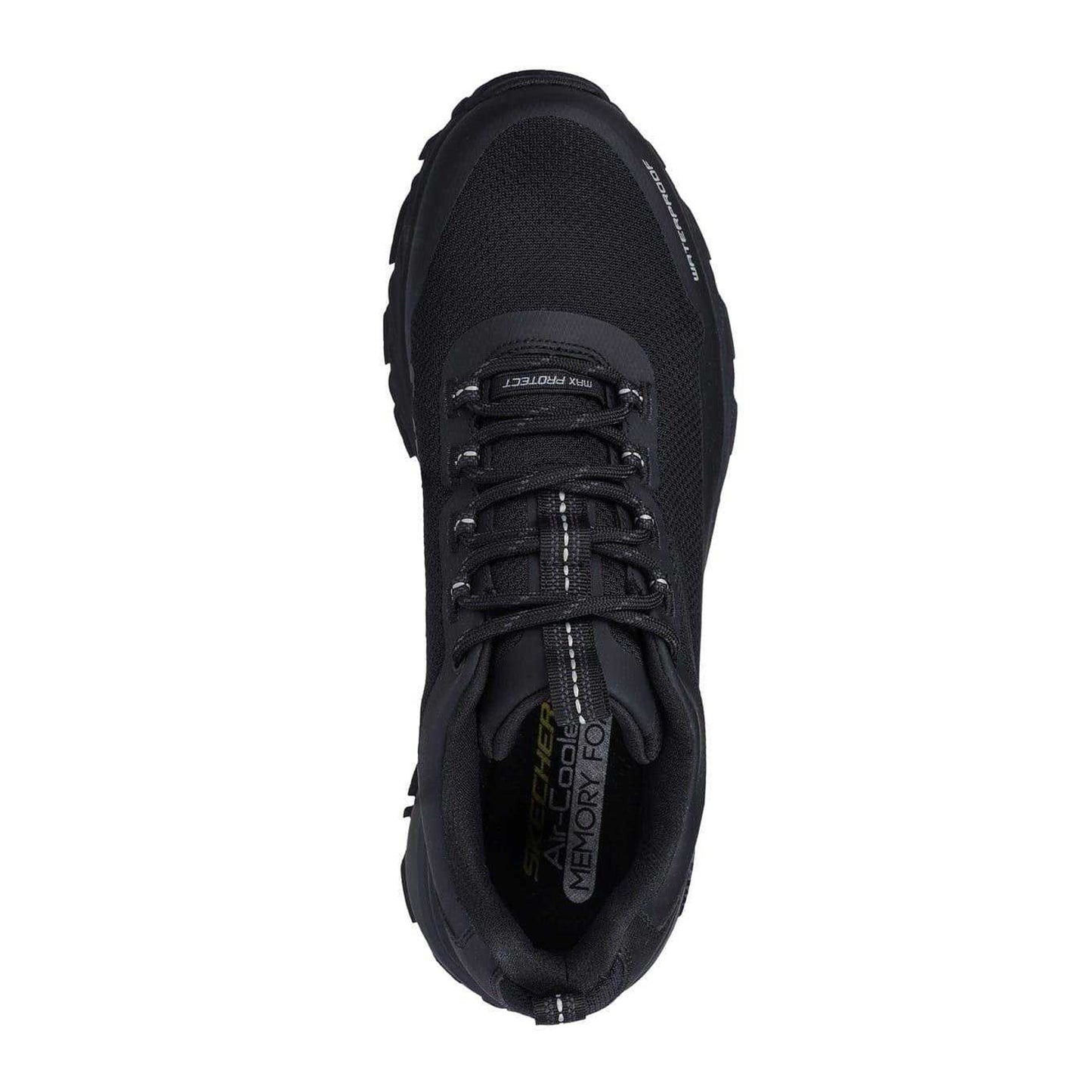 Black - Side - Skechers Mens Max Protect Fast Track Waterproof Walking Shoes