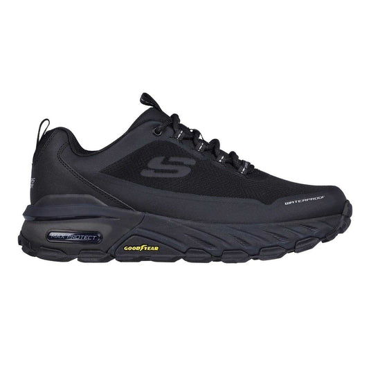 Black - Front - Skechers Mens Max Protect Fast Track Waterproof Walking Shoes