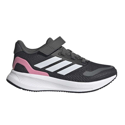 Grey-Pink - Front - Adidas Childrens-Kids Runfalcon 5 Cloudfoam Trainers
