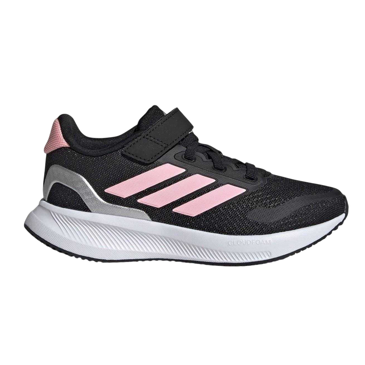 Black-Pink - Front - Adidas Childrens-Kids Runfalcon 5 Cloudfoam Trainers