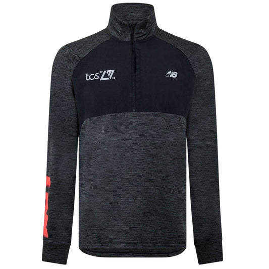 Black - Front - New Balance Mens Mock Neck Slim Athletic Top