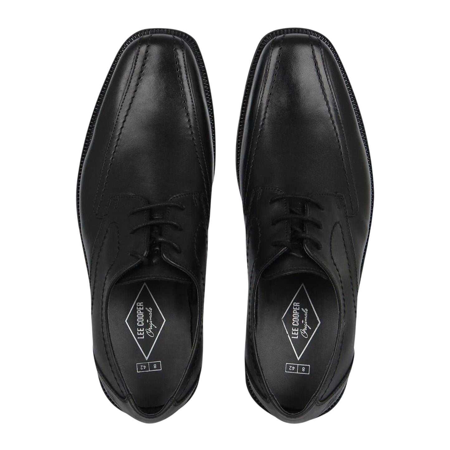 Black - Lifestyle - Lee Cooper Mens Glinton Leather Low Heel Shoes