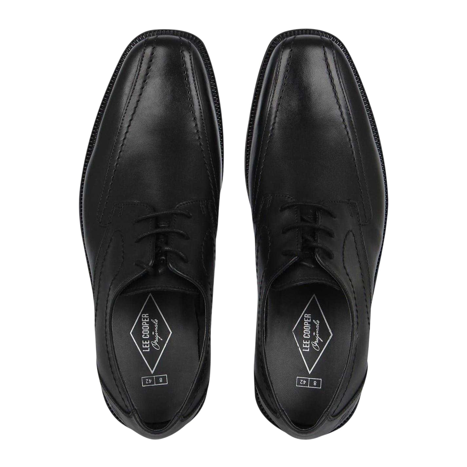 Black - Lifestyle - Lee Cooper Mens Glinton Leather Low Heel Shoes