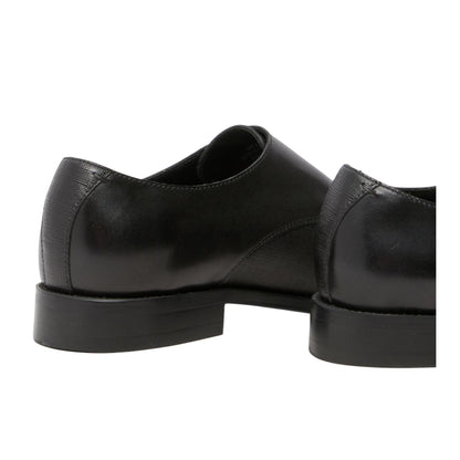 Black - Side - Where´s That From Mens Double Monk Strap Flat Formal Shoes