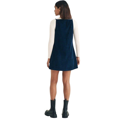 Blue - Back - Nobody´s Child Womens-Ladies Corduroy Square Neck Mini Dress