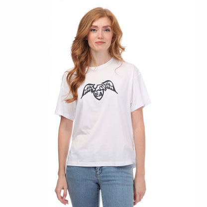 White - Front - Emporio Armani Womens-Ladies T-Shirt