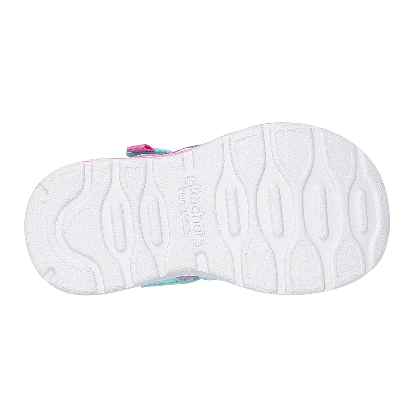 Turquoise-Lavender - Lifestyle - Skechers Girls Sea Creatures Light Up Flat Sandals