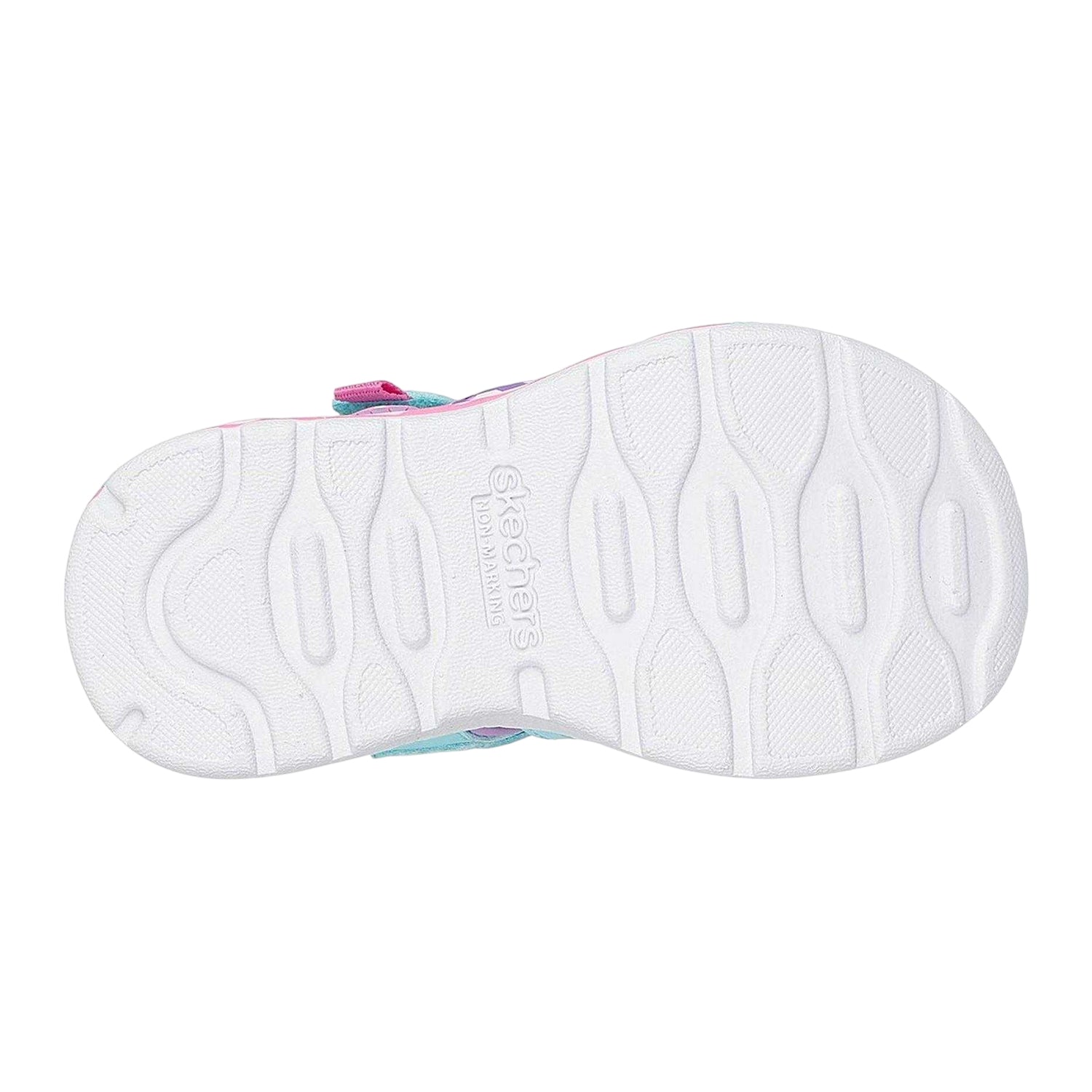 Turquoise-Lavender - Lifestyle - Skechers Girls Sea Creatures Light Up Flat Sandals