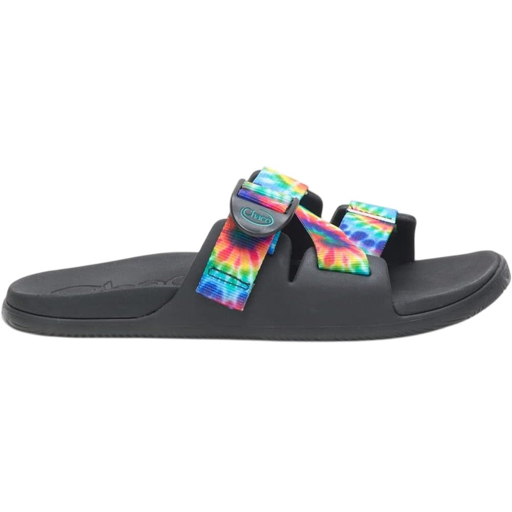 Multicoloured - Back - Chaco Womens-Ladies Chillos Tie Dye Flatform Slides