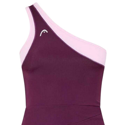 Purple - Side - Head Womens-Ladies Avatar Slim One Shoulder Mini Dress