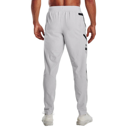 Grey - Pack Shot - Under Armour Mens Unstoppable Plain Cargo Trousers