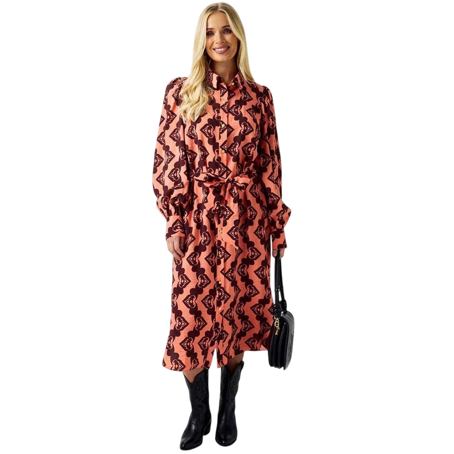 Pink-Black - Lifestyle - Biba Womens-Ladies Archive Shirt Dress