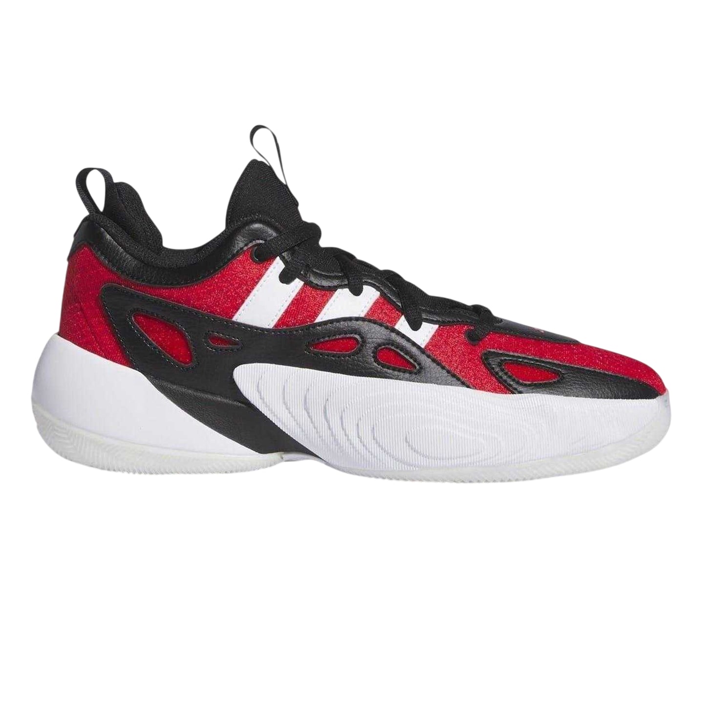 Red-Black-White - Front - Adidas Mens Trae Unlimited Low Trainers